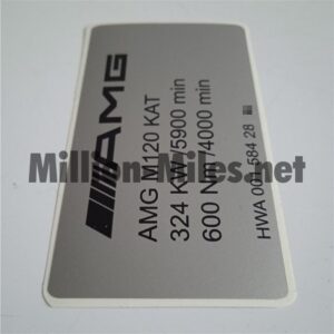 1591 MB AMG engine data 324kW M120 (Large) #1591