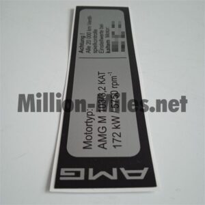 1592 MB AMG engine data 172kW M103 3.2L (KAT) #1592