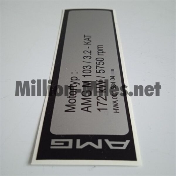 MB AMG engine data 172kW M103 3.2L (KAT) #1593
