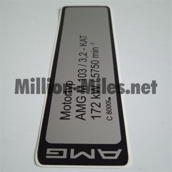 MB AMG engine data 172kW M103 3.2L (KAT) #1595