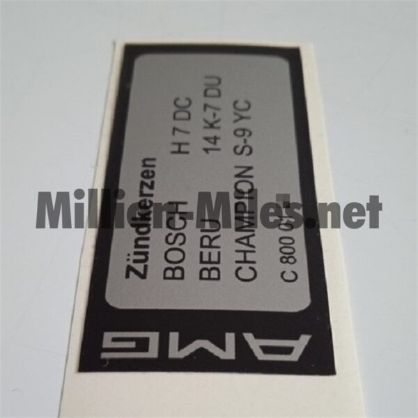 MB AMG Spark Plugs Spec. #1597