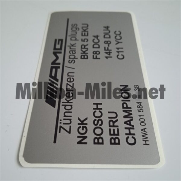 MB AMG Spark Plugs Spec. #1598