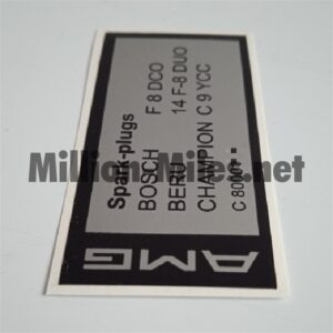 1599 MB AMG Spark Plugs Spec. #1599