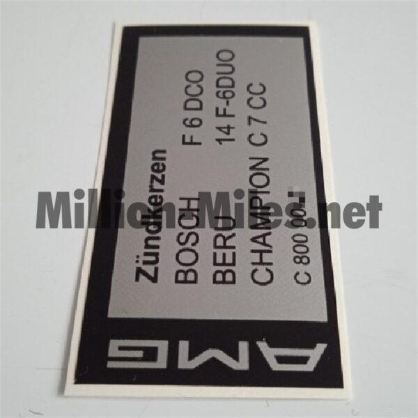 MB AMG Spark Plugs Spec. #1601