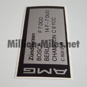 1603 MB AMG Spark Plugs Spec. #1603