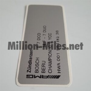 1604 MB AMG Spark Plugs Spec. #1604