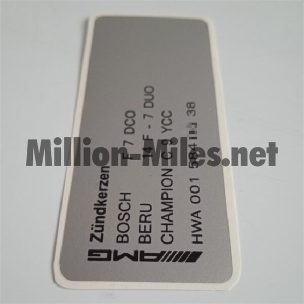 MB AMG Spark Plugs Spec. #1604