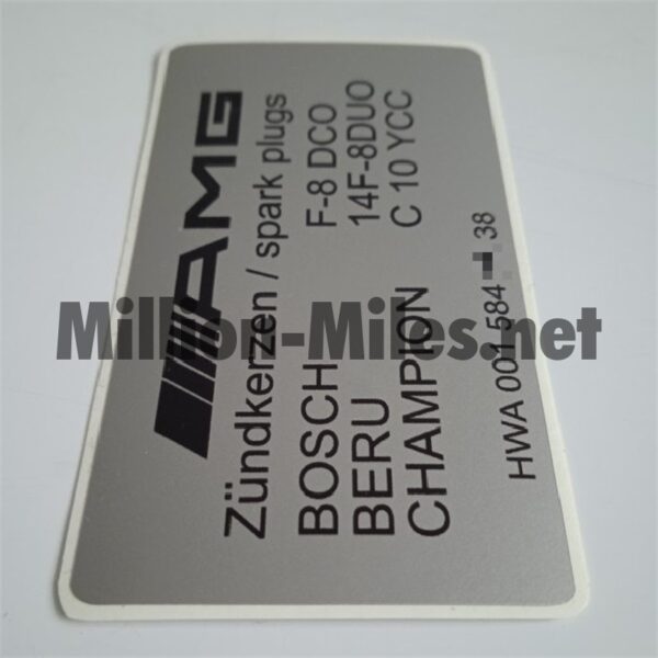 MB AMG Spark Plugs Spec. (Large) #1605