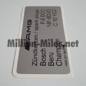 1608 MB AMG Spark Plugs Spec. #1608