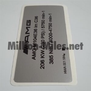 1610 MB AMG Engine Data M104 206kW #1610