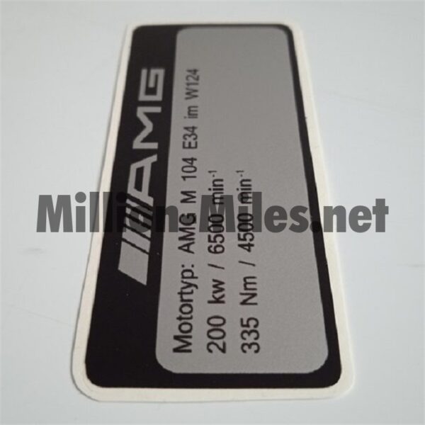 MB AMG Engine Data M104 200kW #1612