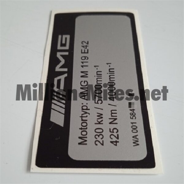 MB AMG Engine Data M119 E42 230kW #1616