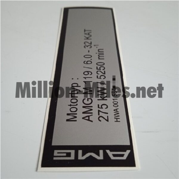 MB AMG Engine Data M119 6.0 275kW 32KAT#1617