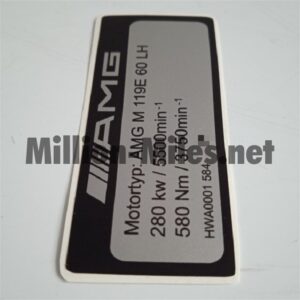MB AMG Engine Data M119 6.0 280kW 60LH #1619