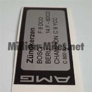 MB AMG Spark Plugs Spec. #1621