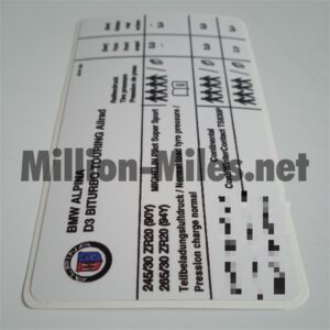 BMW Alpina F31 D3 Biturbo Touring Allrad Tire Pressure #1633