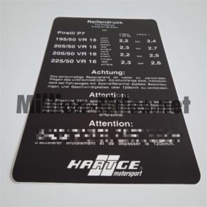 BMW Hartge Retro tire pressure Trunk lid (Large) #1639