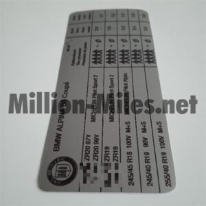 1640 ALPINA B6 Coupe E63 Tire pressure #1640