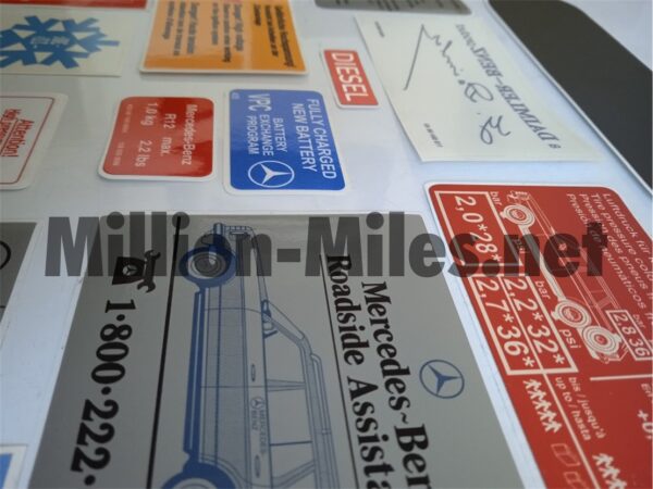 MB W123 US 300TD OM617 Set of stickers