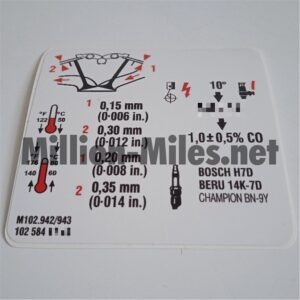 MB Engine data M102 #1653