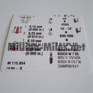 MB Engine data M115.954 #1654