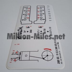 1660 MB Engine data 280SE-300SEL #1660