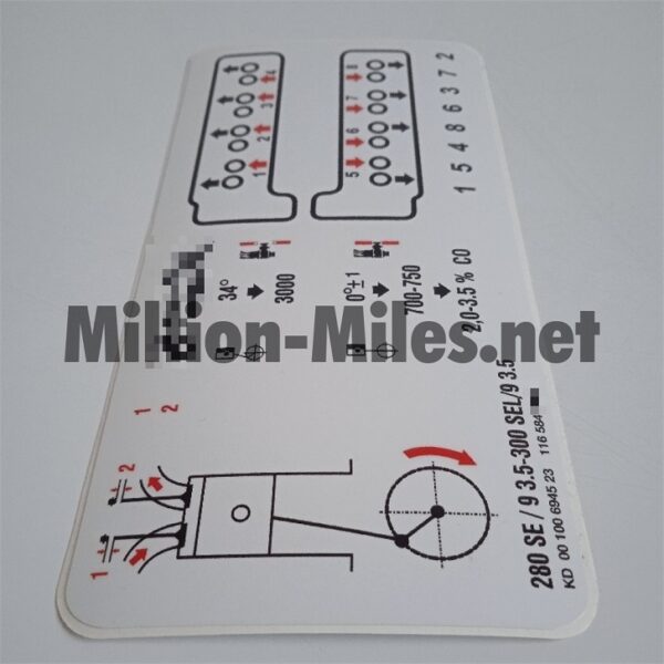 MB Engine data 280SE-300SEL #1660