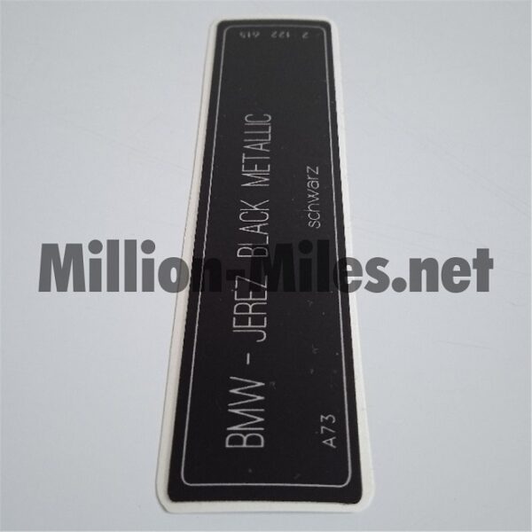 BMW E38 E39 E46 E60 E90 Colour Code Jerez Black A73 #1661