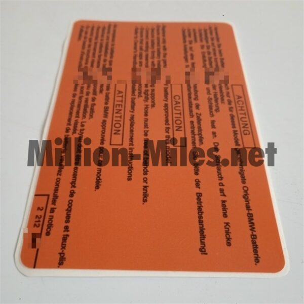 BMW E34 Battery Info #1663