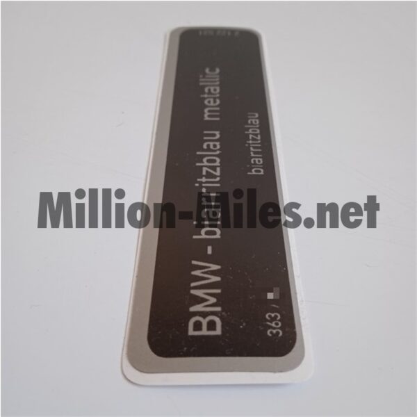 BMW E34 E36 E38 E39 Colour Code 363 Biarritzblau Metallic #1664