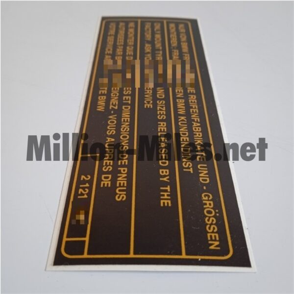 BMW E24 E30 Tire info (red body shell colour) #1665