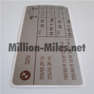 BMW E36 325i Tire Pressure #1666