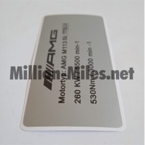 1669 MB R230 SL55 AMG M113 engine data #1669