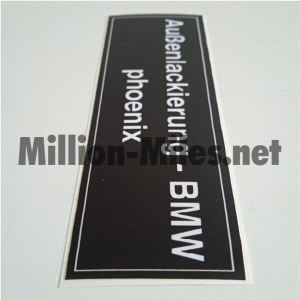 BMW E3 E9 E10 E12 E21 E24 Colour Code Phoenix #1002