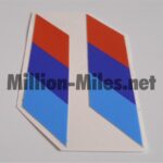 1685 BMW E30 M3 Sport seats badge stickers (2pcs) #1685