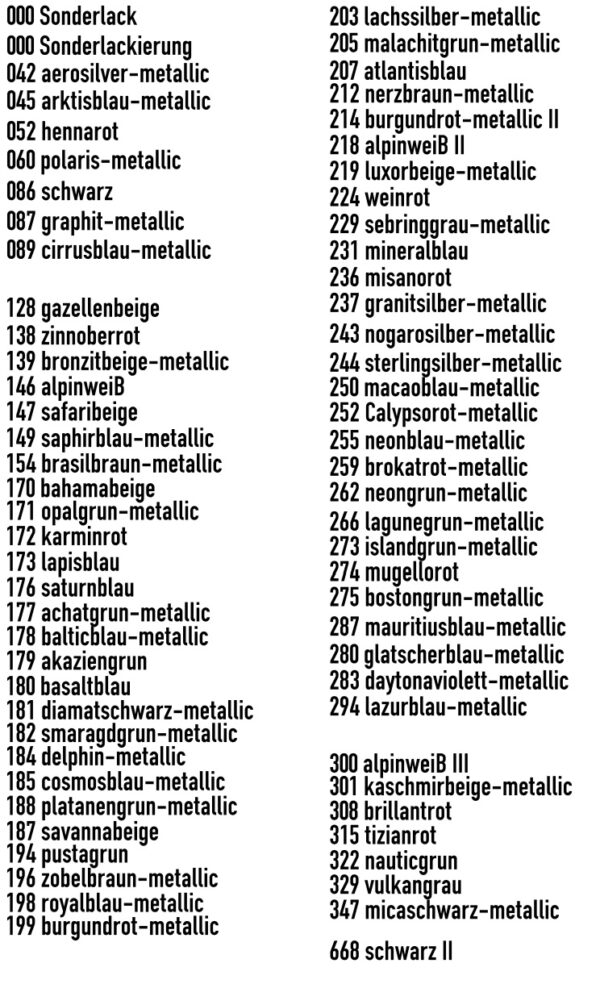 E30 color list BMW E30 M-Technic 2 set of stickers #1694