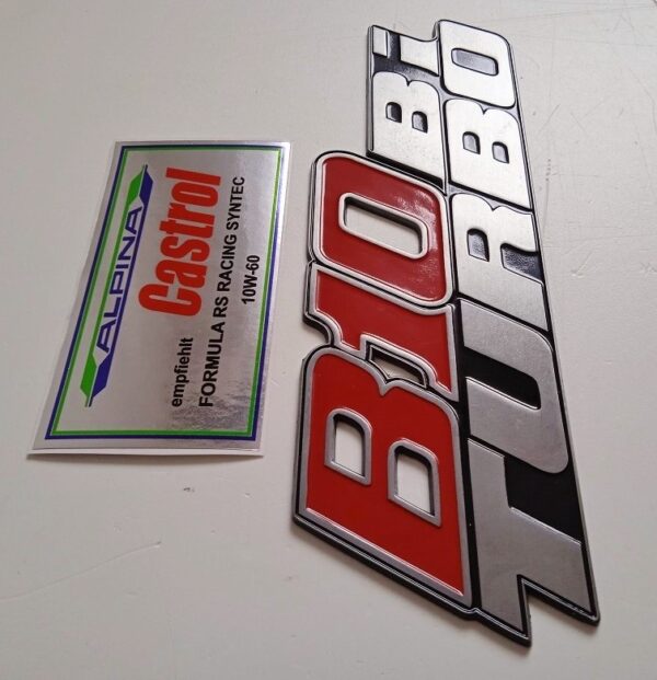 BMW Alpina E34 B10 BiTurbo metal boot emblem #1695