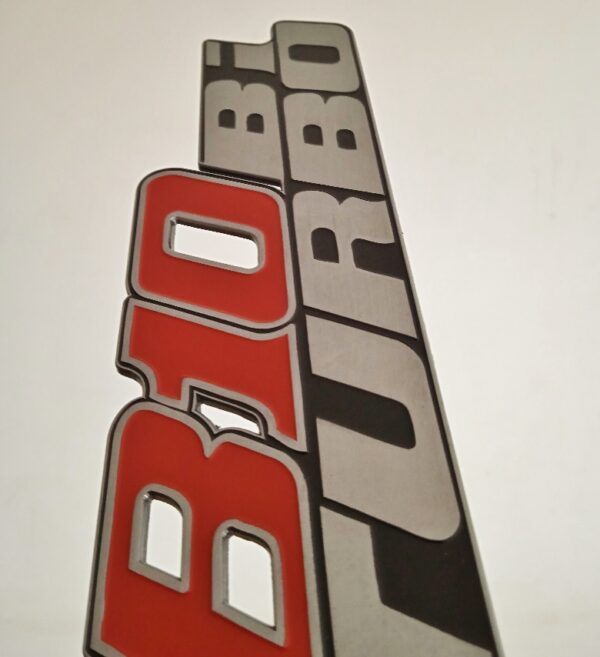 BMW Alpina E34 B10 BiTurbo metal boot emblem #1695