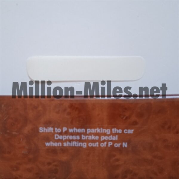MB Gearbox info Wood trim ENG #1701